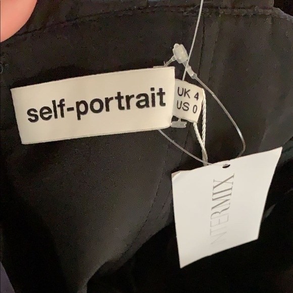 SELF PORTRAIT ASYMMETRICAL BLACK/NAVY DRESS! - Picture 5 of 5